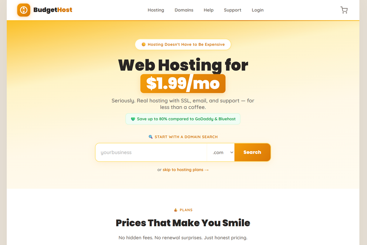BudgetHost Theme Preview